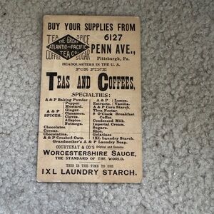 Vintage Tea and Coffee Advertisement Poster